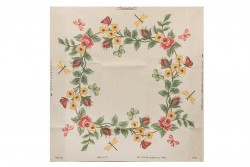 Κέντημα καρέ 100X100cm σε σχέδιο άνθη